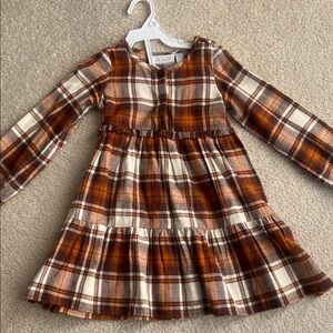 The Children's Place Brown Plaid Casual Dress